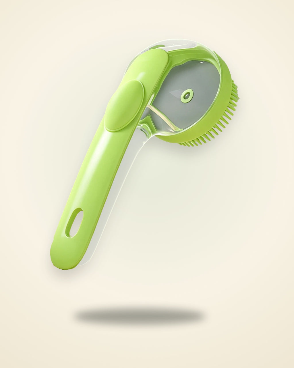 Silicone bath brush with shampoo dispenser